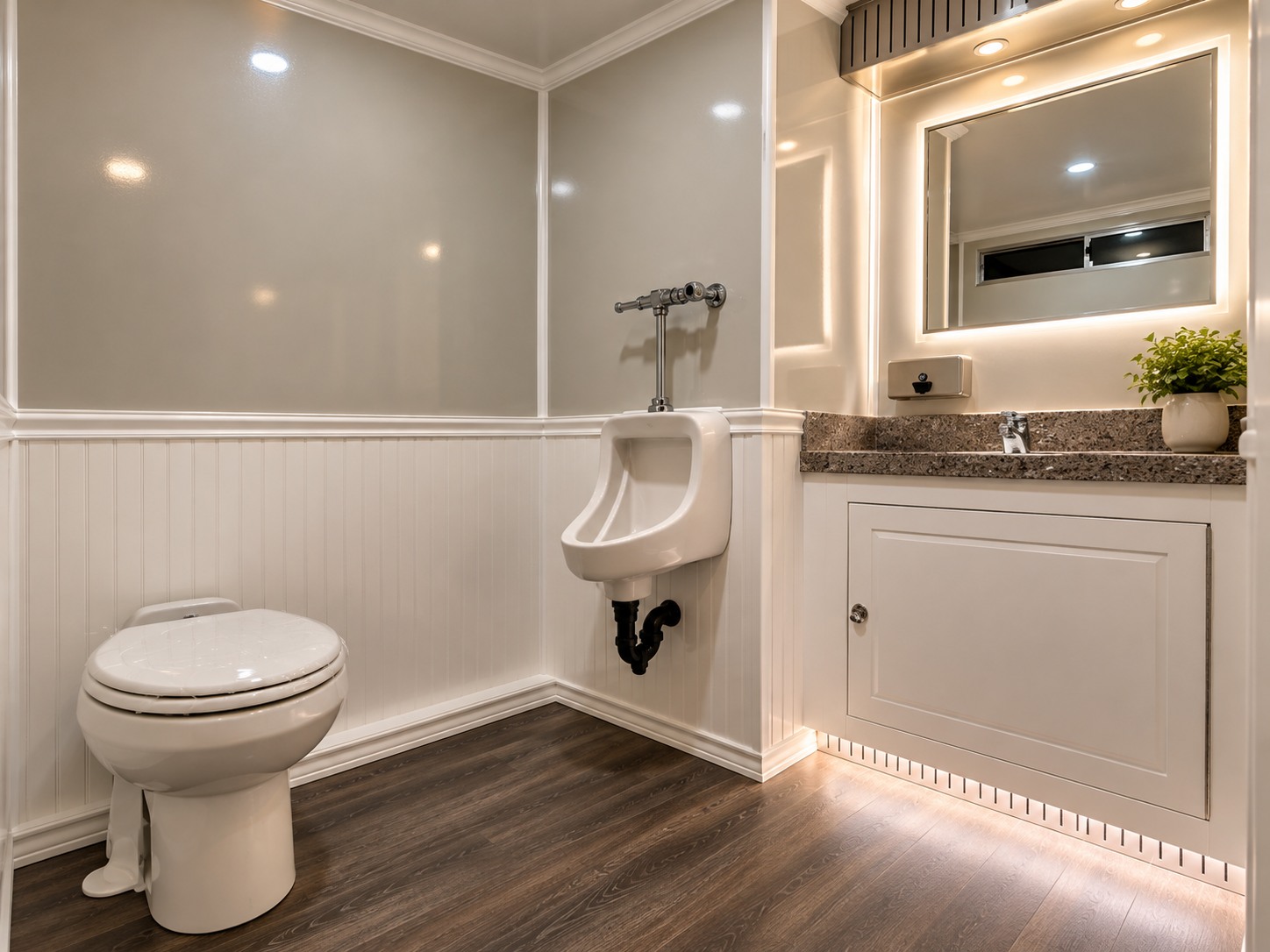 Intérieur de loge sanitaire VIP